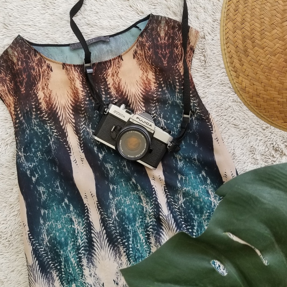 GUESS shirt blouse jungle print